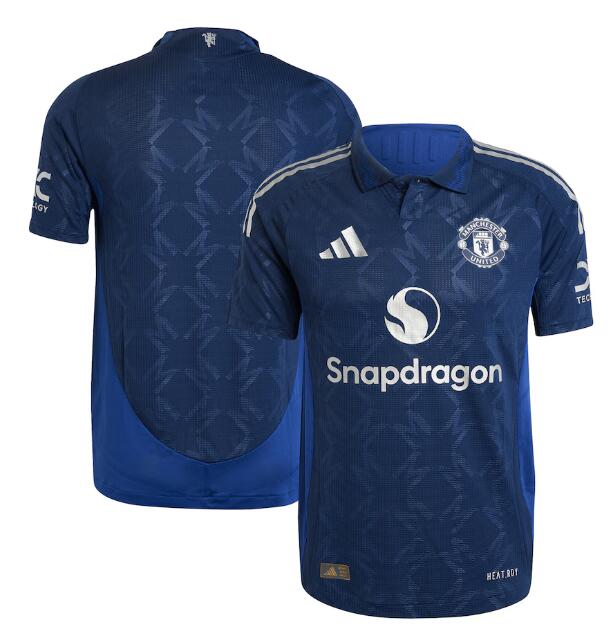 Men's Manchester United Custom 2024/25 Navy Away Soccer Jersey